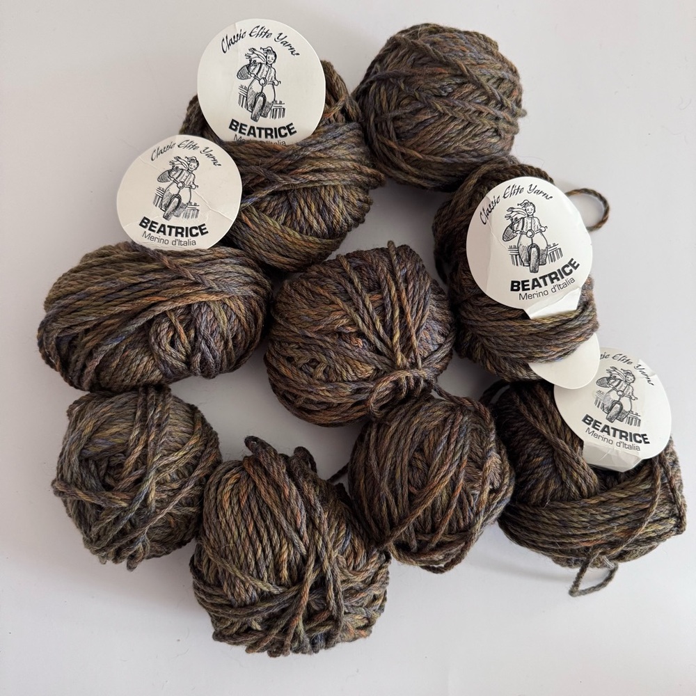 Classic Elite Beatrice 100% Merino wool yarn ~nine skeins